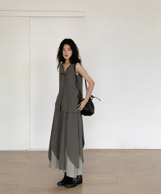 sleeveless two-piece