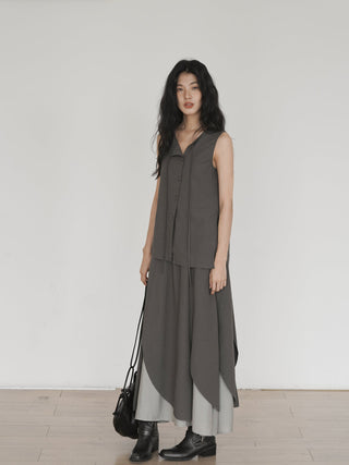 sleeveless two-piece