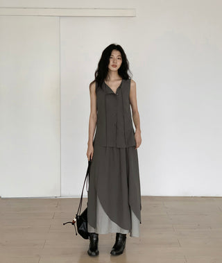 sleeveless two-piece
