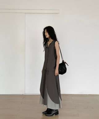 sleeveless two-piece