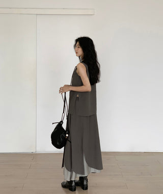 sleeveless two-piece