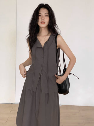 sleeveless two-piece