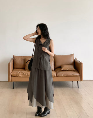 sleeveless two-piece