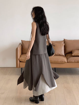 sleeveless two-piece
