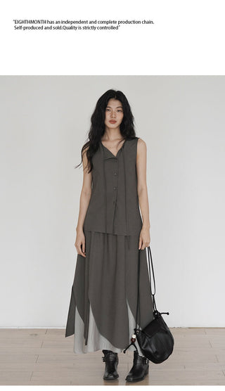 sleeveless two-piece