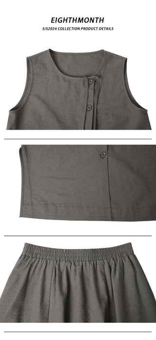 sleeveless two-piece
