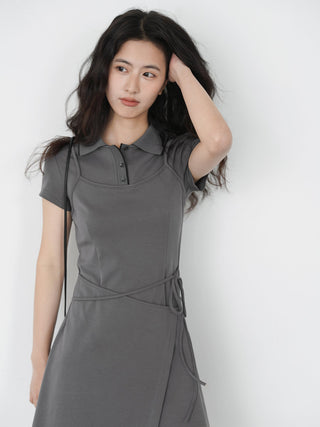 gray polo dress