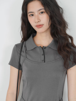 gray polo dress