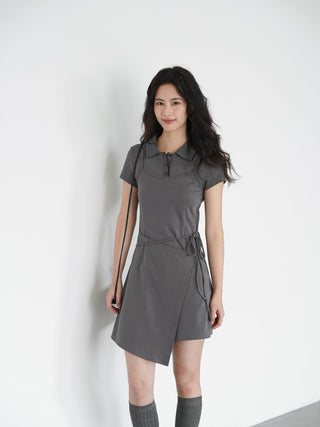 gray polo dress