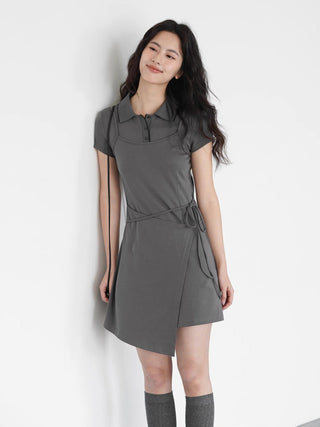 gray polo dress