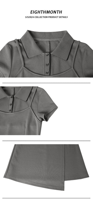 gray polo dress