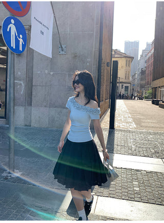 lace off-shoulder