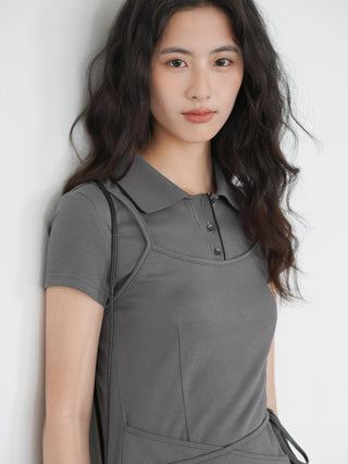 gray polo dress