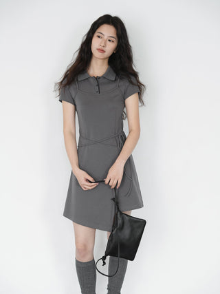 gray polo dress