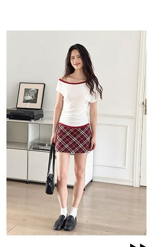 patchwork shoulder top