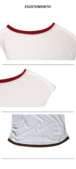 patchwork shoulder top