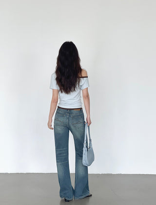 patchwork shoulder top