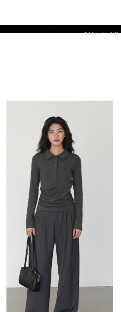 gray mop pants