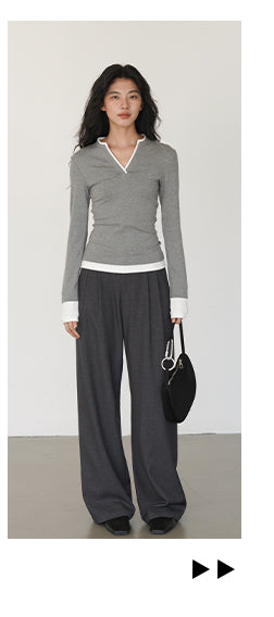 gray mop pants