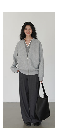 gray mop pants