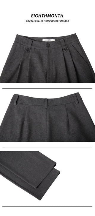 gray mop pants