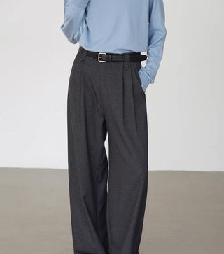 gray mop pants