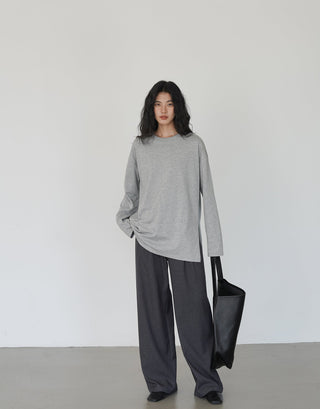 gray mop pants