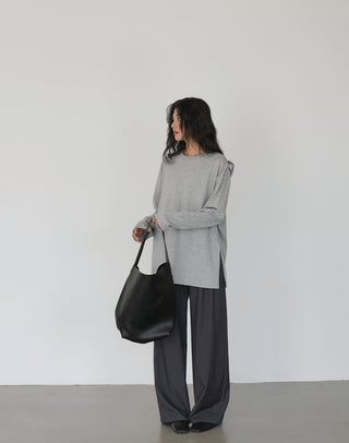 gray mop pants