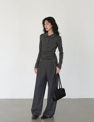 gray mop pants