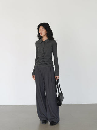 gray mop pants