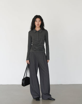 gray mop pants