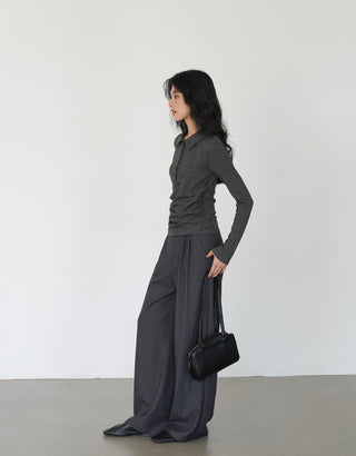 gray mop pants