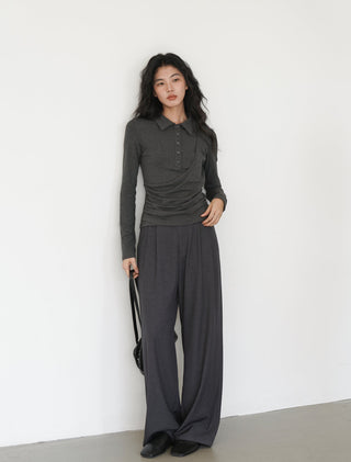gray mop pants