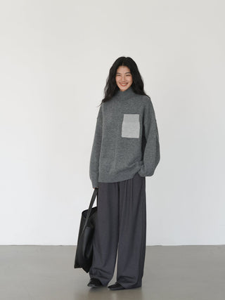 gray mop pants