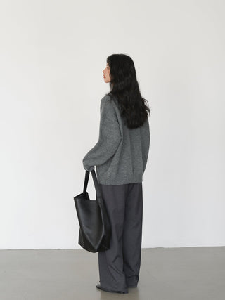 gray mop pants