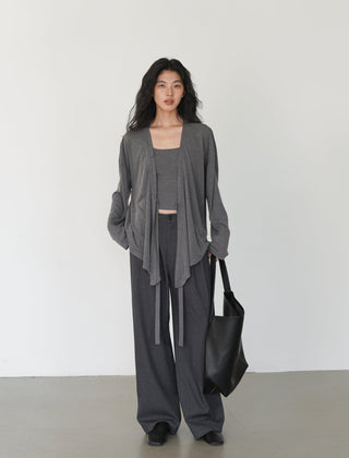gray mop pants