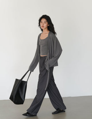 gray mop pants