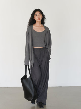 gray mop pants