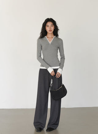 gray mop pants