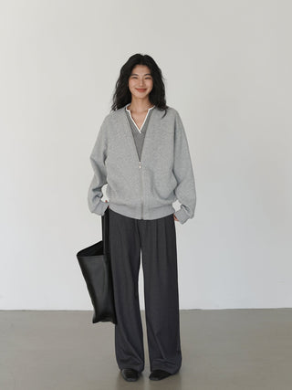 gray mop pants