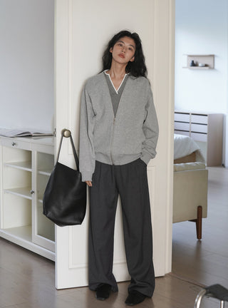 gray mop pants