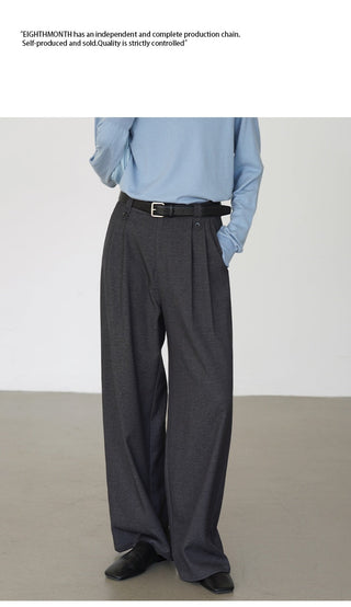 gray mop pants