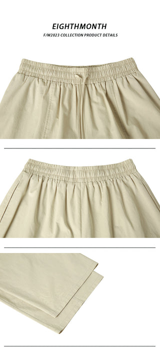elastic wide pants