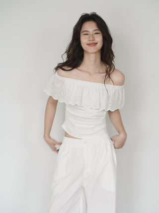 white off-shoulder