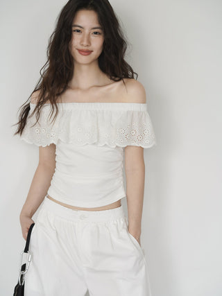 white off-shoulder