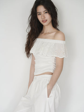 white off-shoulder