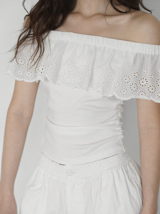 white off-shoulder