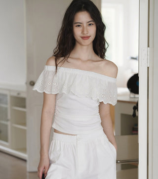 white off-shoulder