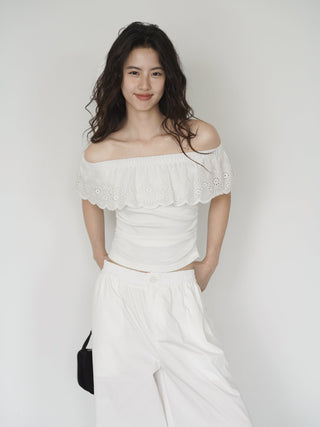 white off-shoulder