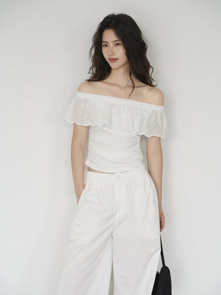 white off-shoulder